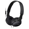 Casti Audio On Ear Sony MDR-ZX110B, Cu fir, jack 3.5mm, cablu 1.2m, negre